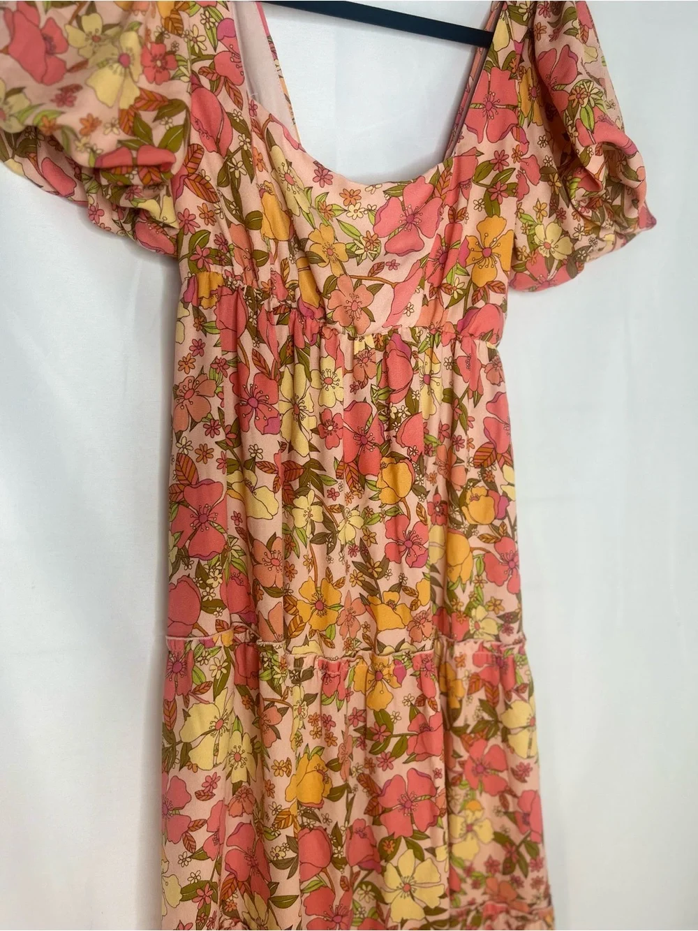 Show Me Your MuMu Linds Retro Midi Dress In Pretty Poppy Size Small